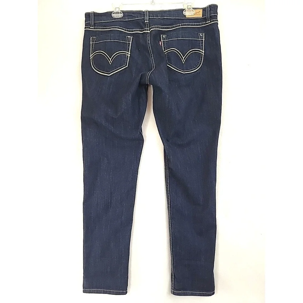 Levis 524 Superlow Jeans 17M‎ 38x32 Dk Wash Low Rise Straight Cut